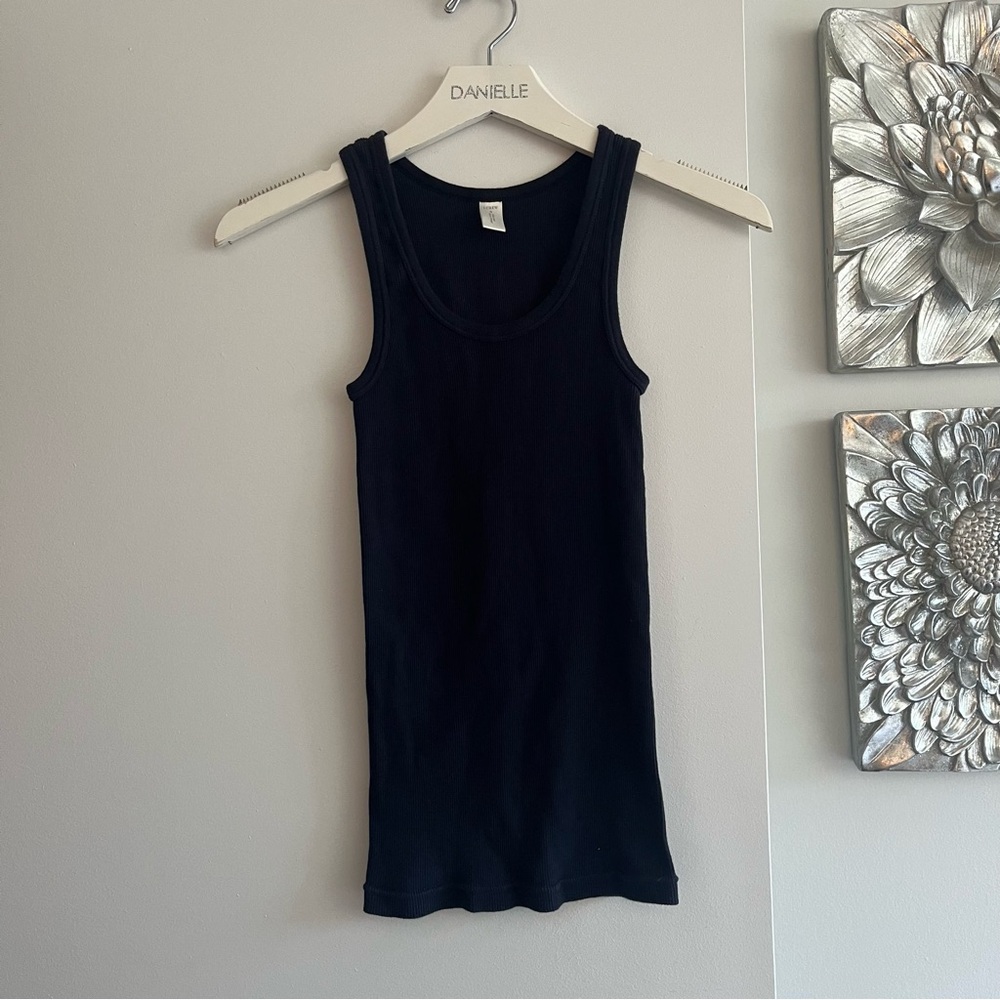 J.CREW Dark Blue Ribbed Tank